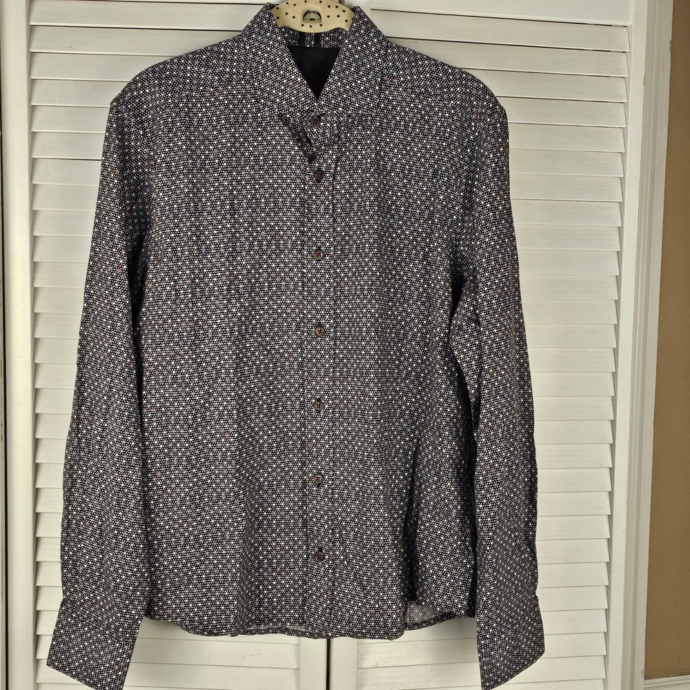 Robert Graham Modern Americana Colorful Bubbles Long Sleeve Button Down Shirt M‎